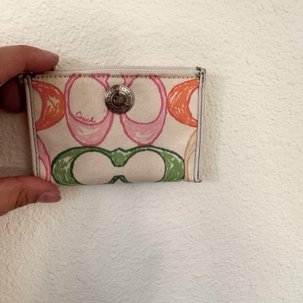 Coach Mutlicolor Keychain Wallet